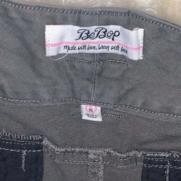 BEBOP OLIVE GREEN CUT OFF SHORTS - Picture 4 of 5